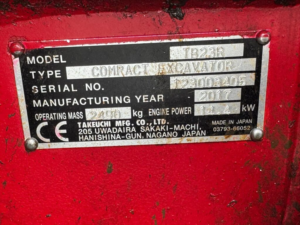 TAKEUCHI TB23R – foto 2